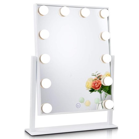 Best Vanity Mirror >> Chende Glossy White Lighted Vanity Mirror With Dimmable Led Bulbs Hollywood Style Makeup Mirror With Lights For Touch Control Design 3 Different Best Vanity Mirror >> Chende Glossy White Lighted Vanity Mirror With Dimmable Led Bulbs Hollywood Style Makeup Mirror With Lights For Touch Control Design 3 Different