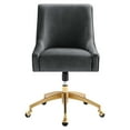 thumbnail image 4 of Modway Discern Modern Performance Velvet Swivel Office Chair in Gray/Gold, 4 of 7