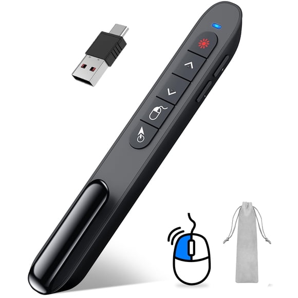 Ratón aéreo USB-A y USB-C de Presentation Clicker DINOSTRIKE