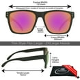 thumbnail image 2 of proSPORT Safety Sunglass Men Extra Large Wide Big Tall Protective Z87 Rose Mirror Lens Outdoor Work Glasses, 2 of 6