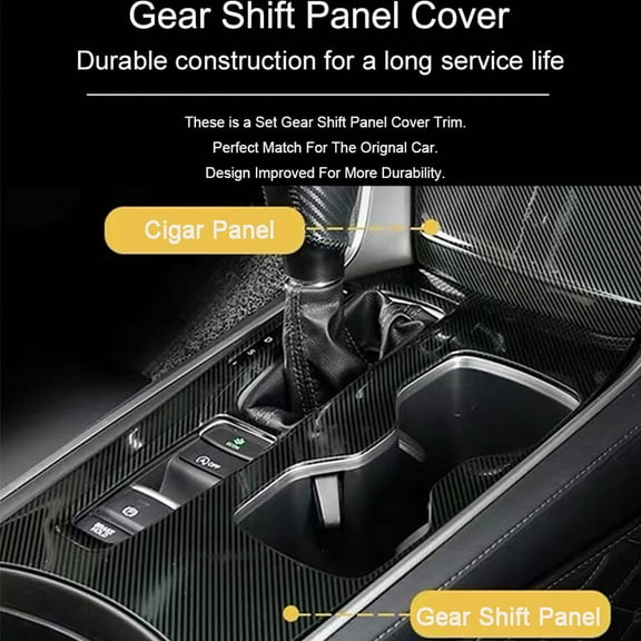 Acaige 2Pcs Carbon Fiber Style Gear Shift Box Panel Cover Trim Fit For Honda Accord 2018