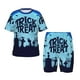 thumbnail image 1 of Balery Halloween Trick Or Treat Conjunto de Pijama Infantil de Manga Corta con Estampado – Ropa de Dormir de Algodón Suave-3X-Large, 1 of 6
