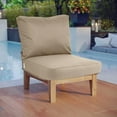 thumbnail image 4 of Weatherproof Outdoor Square Seat Cushion Set, Pack of 2, Polyester Chair Cushions (Beige, 19x19x5 Seat & 16x19 Back), 4 of 7