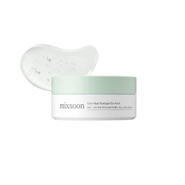MIXSOON Cica-Hyal Hydrogel Eye Patch - Parches de Hidrogel para Contorno de Ojos con Cica y Ácido Hialurónico 30 Pares