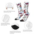 thumbnail image 6 of Goofa London Landmark2 Printed Men's Crew Socks, Soft Durable Breathable Moisture-Wicking with Odor Control Cotton socks, 6 of 9