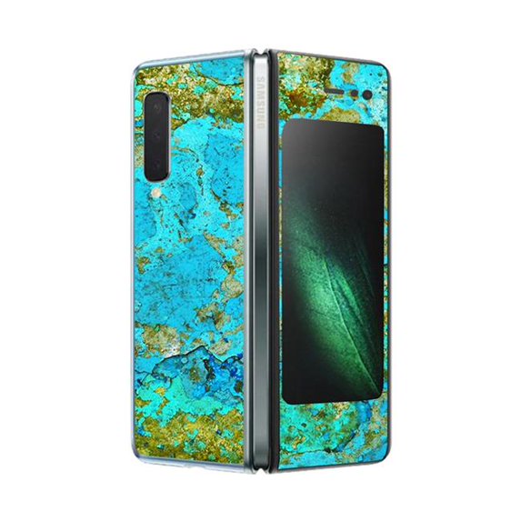 MightySkins SAGFO-Teal Marble Skin for Samsung Galaxy Fold - Teal Marble