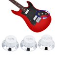 thumbnail image 1 of Domqga 3Pcs Guitar Potentiometer Knob Cap Volume Tone Buttons Silver For Electric Guitars,Guitar Potentiometer Knob Cap, 1 of 8