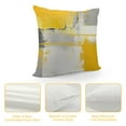 thumbnail image 4 of GOSMITH  Yellow and Grey Pillow Covers  Modern Abstract Art Painting Plaid Fall Decorative Throw Pillows Farmhouse Thanksgiving Cushion Case for Couch Sofa Bedroom Car, 4 of 5