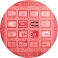 thumbnail image 1 of Ahgly Company Indoor Round Abstract Red Contemporary Area Rugs, 8' Round, 1 of 4
