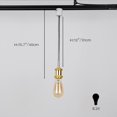 thumbnail image 3 of FSLiving J Type Track Light,Gold Iron Socket DIY Spot Lighting Flexibly Rotatable Silver Goose Neck Head, Adjustable Island Lighting Juno Track Mounted Pendant Lamp for Kitchen Island,12 inches, 3 of 9