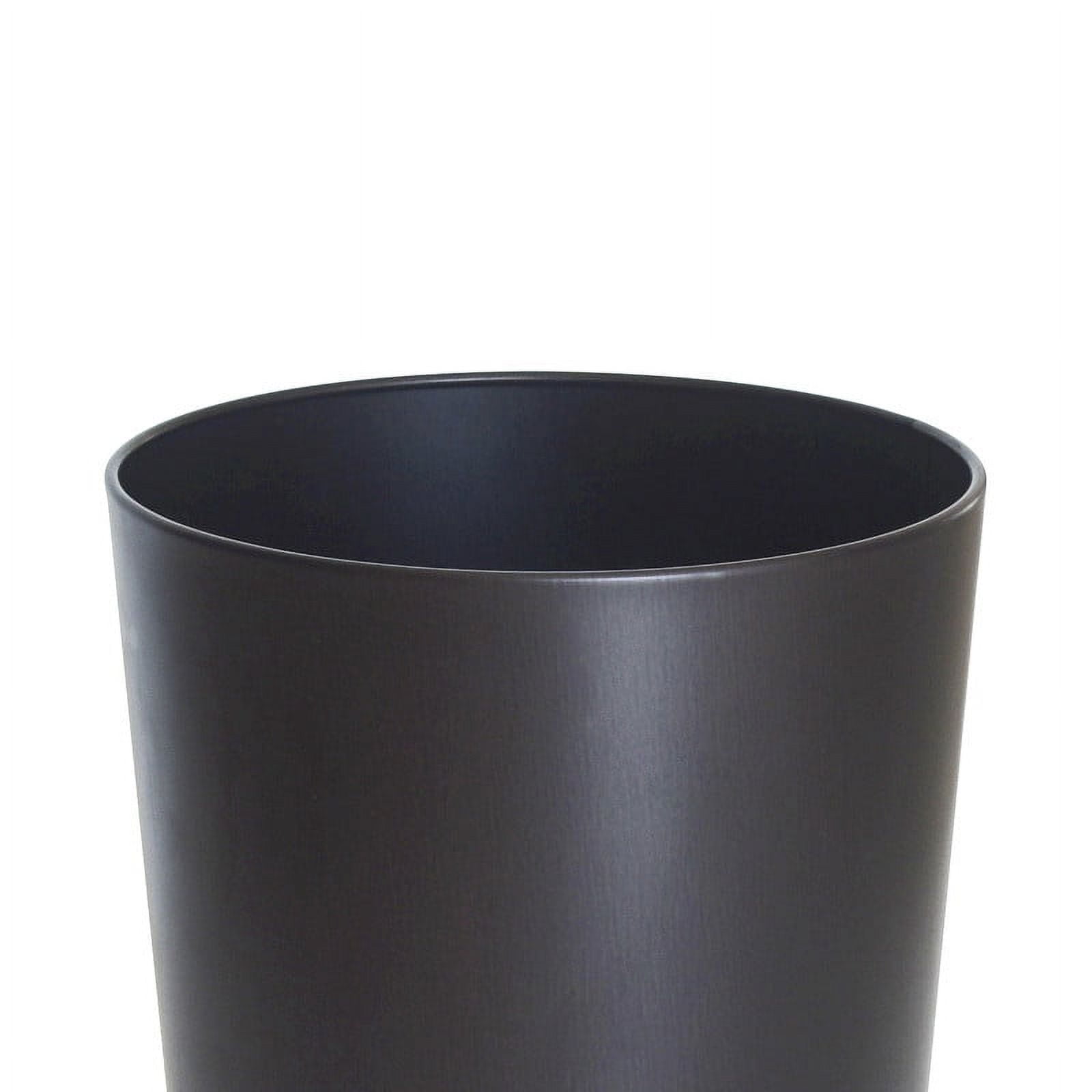 (2 pack) Bronze Metal Bathroom Wastebasket, Mainstays 2.2 gal