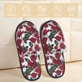 thumbnail image 2 of House Slippers for Women Men - Bouquet Rose Flowers Lightweight House Shoes Fuzzy Slippers, Soft Slip-On Cozy House Slippers for Woman Indoor Outdoor, 2 of 7