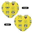 thumbnail image 2 of Pofeuu SpongeBob SquarePants pour Miroir de Maquillage Portable de Poche Couverture en PU Miroir de Voyage Compact avec Verre Double Face Normal et Grossissant Forme Ronde-Cœur, 2 of 9