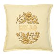 thumbnail image 1 of Hello Emblem Printed Khaki Decorative Throw Pillow Cover Case VPLC_02 Size 18x18, 1 of 1