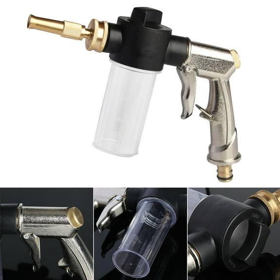 Car Wash Sprayer Gun Snow Foam Jet With Soap Dispenser Garden Hose Pipe Tool