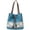 Blue-1, variant on PULLIMORE Women Casual Canvas Handbags Hobo Printing Crossbody Shoulder Tote Bags Retro Messenger Bag (White)