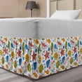 thumbnail image 1 of Aqua Jellyfish Bed Skirt, Nautical Themed Composition of Starfish Bubbles Seahorse Natural Underwater, Elastic Bedskirt Dust Ruffle Wrap Around for Bedding Decor, 4 Sizes, Multicolor, by Ambesonne, 1 of 2