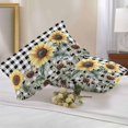 thumbnail image 3 of Outdoor Pillow Cover Sunflowers Set of 2 Waterproof Throw Pillowcases Black Buffalo Plaid Decorative Patio Furniture Pillows for Couch Garden Indoor & Outdoor Use, 3 of 9
