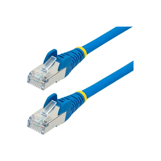 StarTech.com 30ft CAT6a Ethernet Cable - Blue - Low Smoke Zero Halogen (LSZH) - 10GbE 500MHz 100W PoE++ Snagless RJ-45 w/Strain Reliefs S/FTP Network Patch Cord - Patch cable - RJ-45 (M) to RJ-45 (M) - 30 ft - S/FTP - CAT 6a - IEEE 802.3bt - halogen-free, molded, snagless, stranded - blue