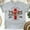 Sport Grey, variant on Property of Jesus Christ T-Shirt – Christian Cross King of Kings Graphic Tee, White, Size S