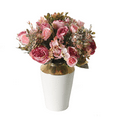 thumbnail image 3 of Ramo de simulación de peonía, adornos para sala de estar, flores artificiales moradas, flores falsas para boda, 3 of 6