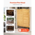 thumbnail image 3 of VEVOR Double Saloon Doors, 36"W x 42" H Arched Top Interior Swinging Cafe Doors, Premium Pine Wood, with Hinges & Hardware Kit, Easy to Install, for Hallway Kitchen Bar Pub Entrance, Log Color, 3 of 9