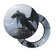 thumbnail image 2 of Balery Valley Gray Dragon Fundas de asiento para taburete de bar redondo de tela de terciopelo ajustables que protegen de arañazos y manchas para sillas de 14 a 17 pulgadas.-12 inch, 2 of 7