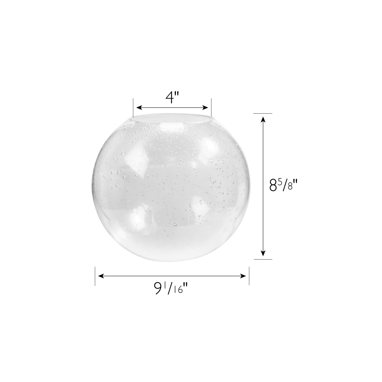9 Inch Seedy Glass Globe Replacement Light Shade, Gracelyn Collection, Clear – Design House, 924092