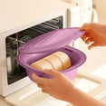 thumbnail image 5 of Colander Bowl with Lid,Detachable Lightweight Space Saving Fruit Vegetable Washing Strainer for Kitchen Food Prep Veggie Storage,Purple, 5 of 6