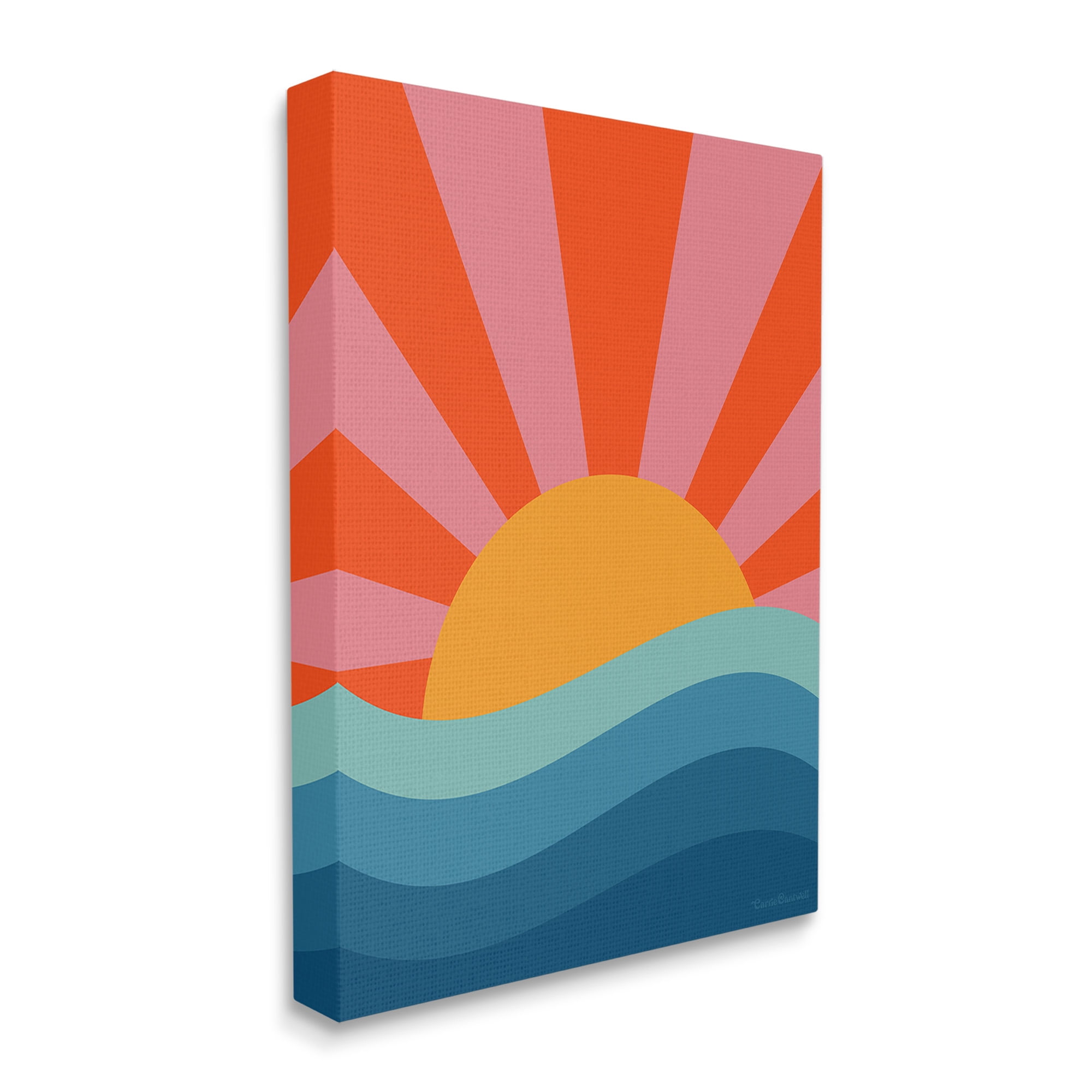 Stupell Industries Sun Rays on Sea Landscape Painting Gallery Wrapped Canvas Art Print Wall Art, 30 x 40