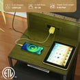thumbnail image 5 of Jaxpety 2-Piece Nightstand Set, End Tables with 2 Drawers LED Light and Charging Station, Adult Storage Furniture with Shelf,Black, 5 of 15