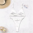 thumbnail image 4 of HUAXUN High Waisted Underwire Bikini Sets Vintage Halter Swimwear High Waisted Bikini Knot Front Bathing Suit 2 Piece Swimsuit Tummy Control Bathing Suit, 4 of 4