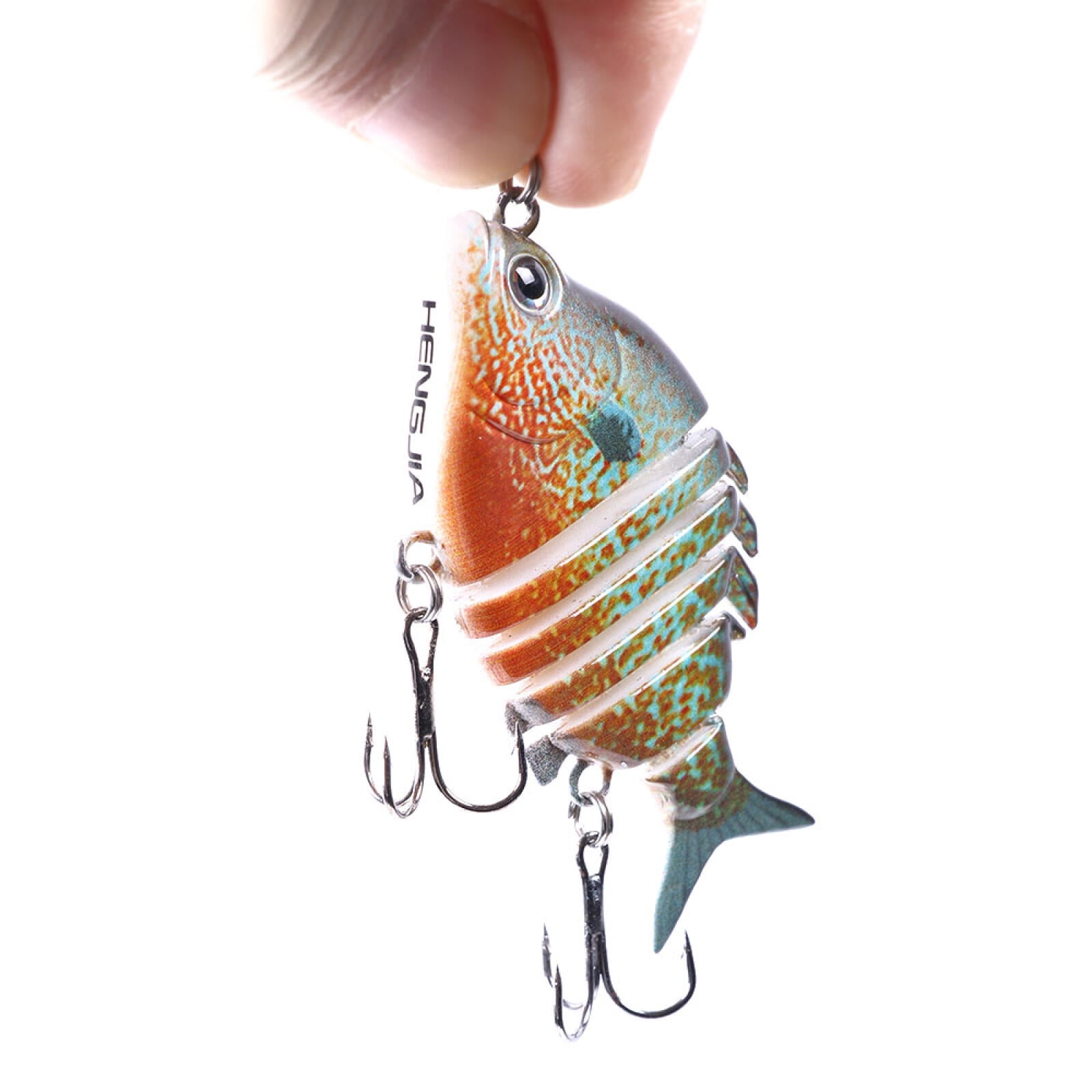 HENGJIA Fishing Lures, 6pcs Large Multi Jointed Fish Fishing Kits Slow Sinking Lifelike Swimbait Freshwater and Saltwater for Trout Bass Lures, 2.5"/0.33oz