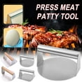 thumbnail image 2 of Fridja Stainless Steel Burger Press, Burger Press With Handle For Flat Top Grill Cooking, Grill Accessories For Steak Making, 2 of 5