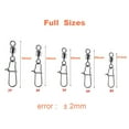 thumbnail image 3 of 210 PCS Fishing Rolling Ball Bearing Barrel Swivel with Safety Snap Connector Fishing Accessories #2#4#5#6#8, 3 of 6