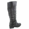 thumbnail image 3 of Coco-20 Women's Fashion Buckles Low Heel Round Toe Zipper Knee High Riding Boots, 3 of 3