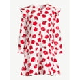 thumbnail image 5 of Free Assembly Women's Button Shoulder Mini Dress with Long Sleeves, 5 of 6