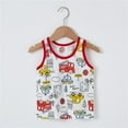 thumbnail image 2 of Baby Boy Summer Clothes Kids Baby Summer Car Dinosaur Prints Dance Tank Top Racerback Crop Top Sleeveless Vest Toddler T Shirts Red 6 Months-12 Months, 2 of 7
