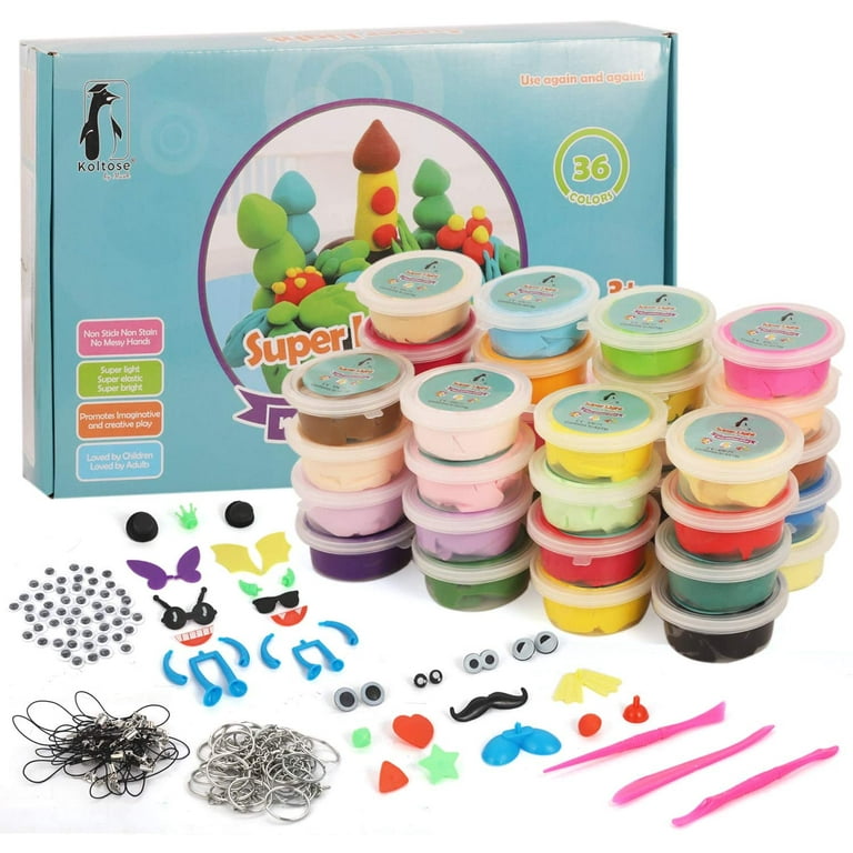 79 Piece Polymer Clay Starter Kit, Oven Bake Modeling Clay with Sculpting Tools, Earring Making Kit, 50 Colors