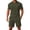 Green, variant on Migroa Mens Casual 2 Piece Outfits Lounge Sets Lightweight Breathable Golf Short Sleeve And Drawstring Shorts Outfits For Beach Vacation Black L