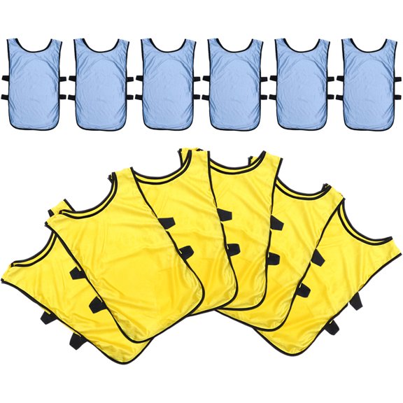 EXHUMKY Soccer Training Vest Set, Reusable Light Blue Polyester for Adults, Perfect Fan Gear