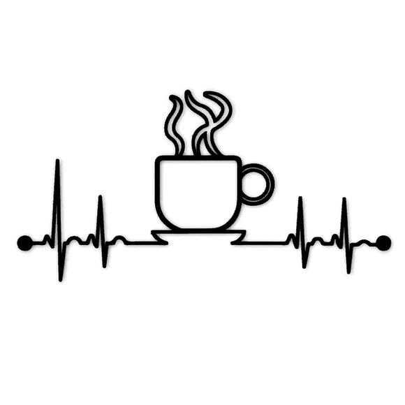 Cuadro Decorativo de Metal con Diseño taza de cafe Chico