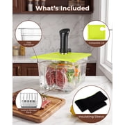 Everie 12Qt Sous Vide Container with Lid,Rack & Sleeve Compatible with Diameter Less 71mm Cooker (Anova, Joule, Instant) KIT-TY-GJ