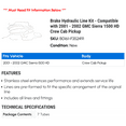 thumbnail image 2 of Brake Hydraulic Line Kit - Compatible with 2001 - 2002 GMC Sierra 1500 HD Crew Cab Pickup, 2 of 2