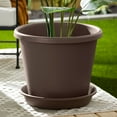 thumbnail image 6 of The HC Companies Classic 21" Plastic Round Plant Pot Saucer, Brown (6 Pack), 6 of 12