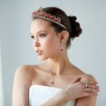 thumbnail image 5 of Tiara de corazón rojo, corona de corazón descendiente, joyería para el cabello, corona de novia para boda, 5 of 5