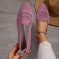 thumbnail image 6 of Miluxas Women's Ballet Flat Dressy Casual Knit Shoes Round Toe Women Mesh Flats, 6 of 6