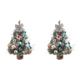 thumbnail image 1 of Mini Adornos para Árboles Navidad 45 Cm Con Luces LED Decoraciones Escritorio () Azul, 1 of 2