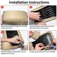 thumbnail image 6 of KBH Center Console Armrest Cover for Lexus ES350 2007 2008 2009, Leather Middle Console Lid Cover Replacement Skin Upholstery Interior Tirm, Gray, 6 of 6