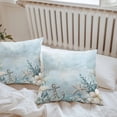 thumbnail image 5 of Ocean Starfish Anchor Outdoor Pillow Covers Pack of 2 Coral Flower Blue Theme Retro Waterproof Throw Pillow Covers Decorative Cushion Cases for Patio Garden Tent Balcony Couch 18x18 inch, 5 of 8